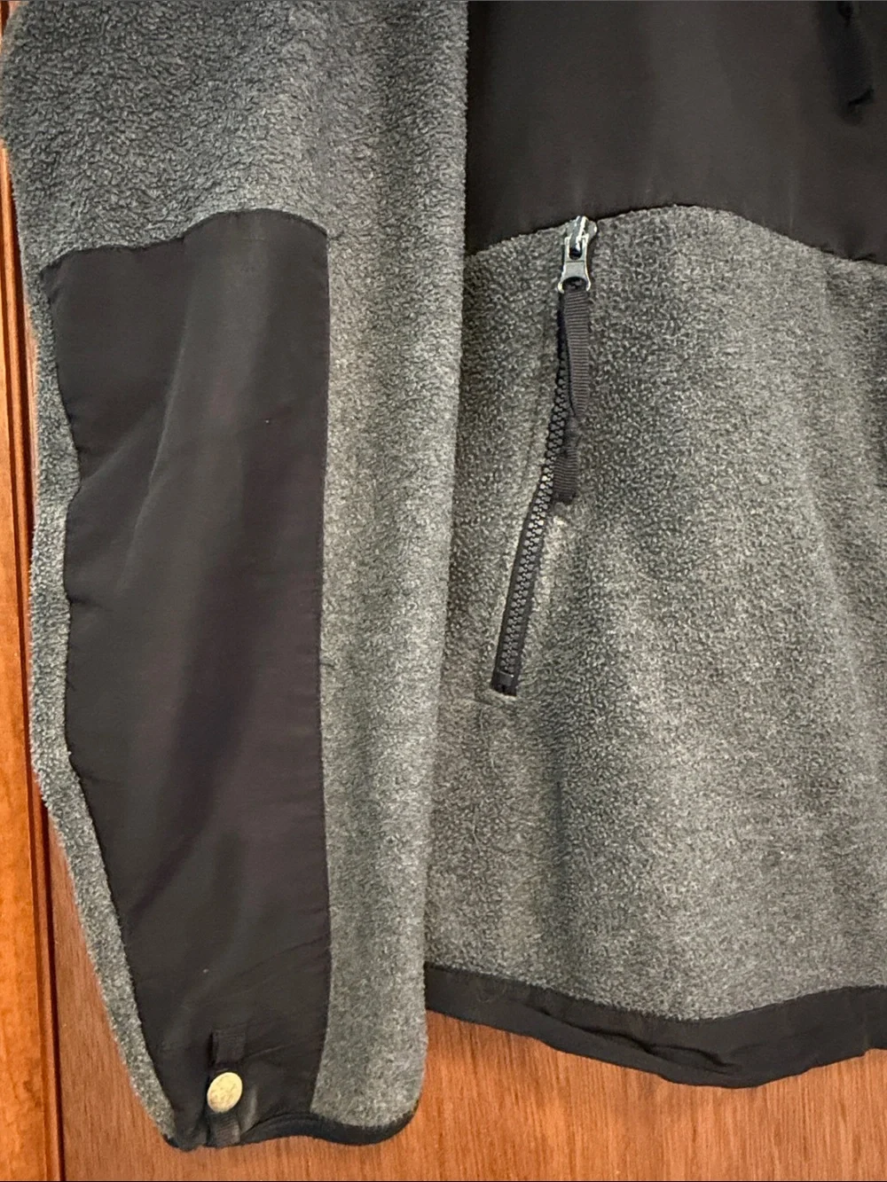 The North Face Denali Fleece Jacket Mens Large Gray Black Full Zip RN99978